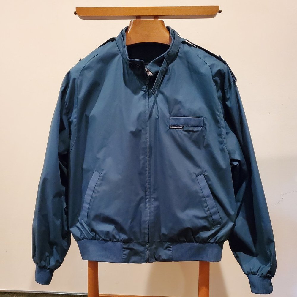 XL Members Only Jacket Teal Green Men's Bomber - Picture 1 of 15